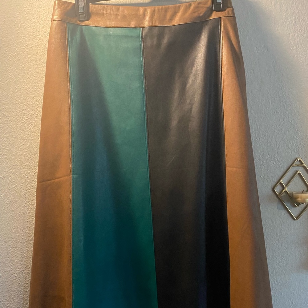 Faux leather skirt